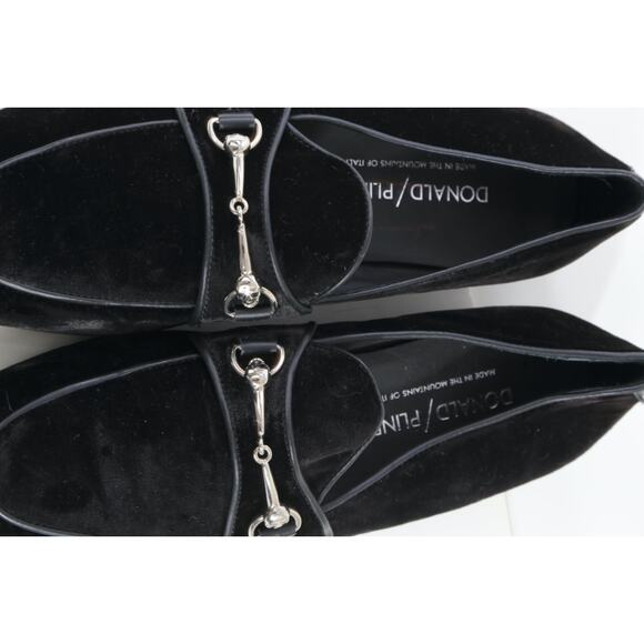 Man\'s Donald Pliner Shawn Black Velvet Skull-Bit Loafers Dress Shoes Size 8.5 D main image 13